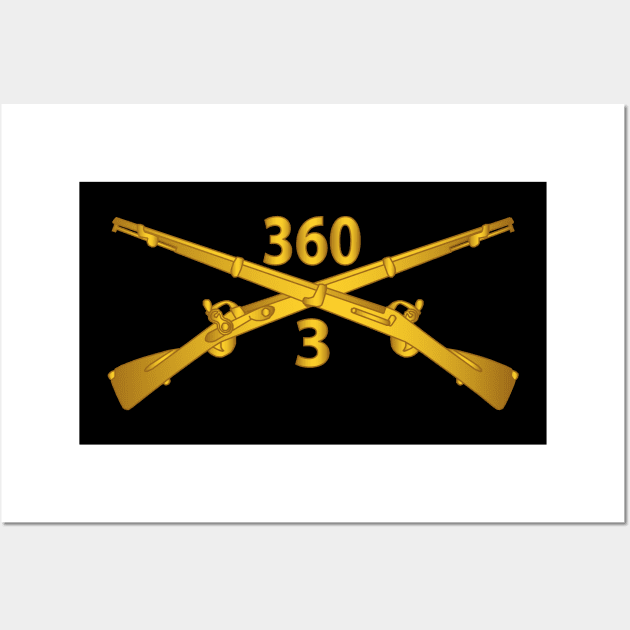 3rd Bn 360th Infantry Regt - Infantry Br wo Txt X 300 Wall Art by twix123844